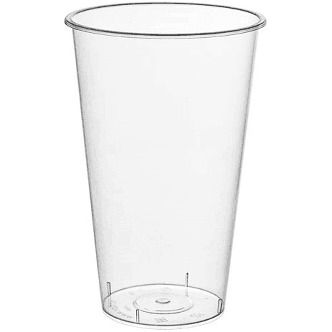 Стакан шейкер 500 мл прозрачный "BUBBLE Cup" ТВЕРДЫЙ ПЛАСТИК D-90 мм глянцевый ГН